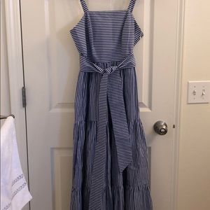 Tiered maxi dress in stripe